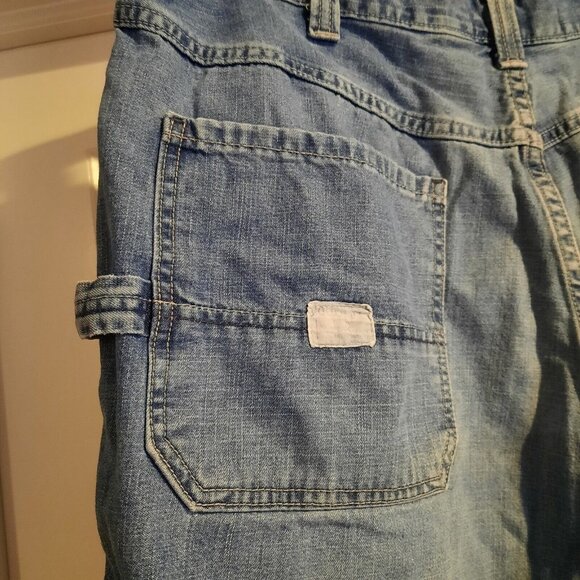 Vtg Old Navy Painters Shorts Mens 38 Denim‎ Jean Carpenter Baggy Skater Jorts - Picture 3 of 9